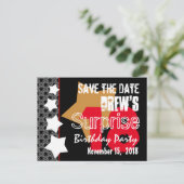 18日を保存するモダン誕生日A07 案内ポストカード (スタンド正面)