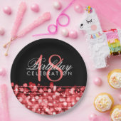 18日エレガント生誕祭パーティーが赤く輝く ペーパープレート (パーティー)