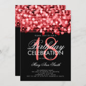 18日エレガント生誕祭パーティーが赤く輝く 招待状 (正面/裏面)