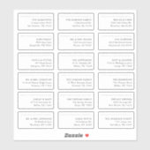 18日付を保存する配送先住所ステッカー シール (シート)