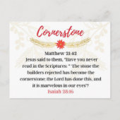 18日目。イエスの名前 | Cornerstoneの出現 ポストカード (裏面)