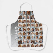 18枚の写真カスタムでフォトコラージュを作成 エプロン (正面)