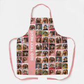 18枚の写真カスタムでフォトコラージュを作成 エプロン (正面)