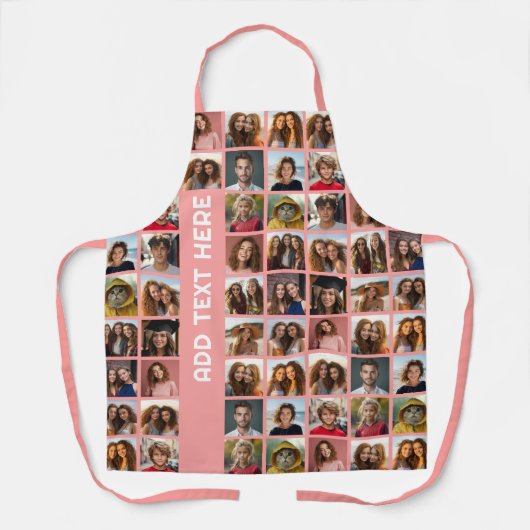 18枚の写真カスタムでフォトコラージュを作成 エプロン (正面)