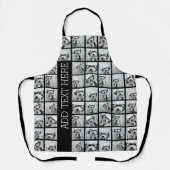 18枚の写真カスタムでフォトコラージュを作成 エプロン (正面)