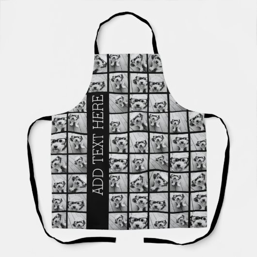 18枚の写真カスタムでフォトコラージュを作成 エプロン (正面)