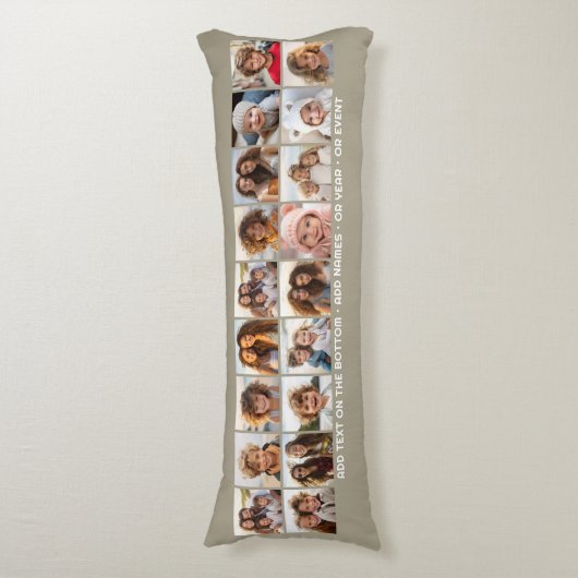 18枚の写真カスタムでフォトコラージュを作成 ボディピロー (正面縦)