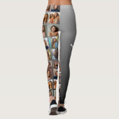 18枚の写真カスタムでフォトコラージュを作成 レギンス (裏面)