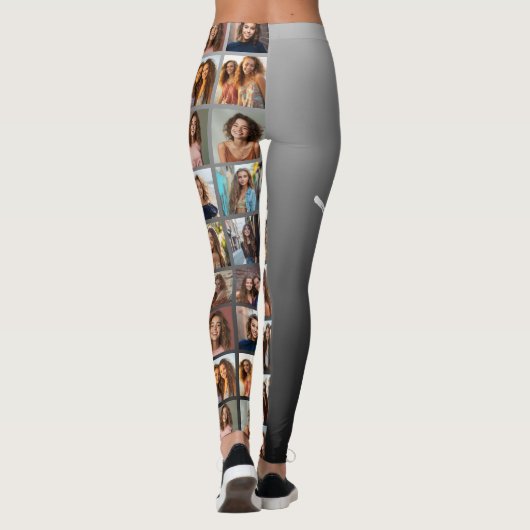 18枚の写真カスタムでフォトコラージュを作成 レギンス (裏面)