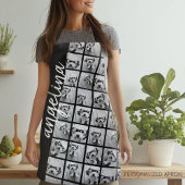 18枚の写真ファンキーでフォトコラージュを作成する エプロン