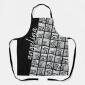 18枚の写真ファンキーでフォトコラージュを作成する エプロン (正面)