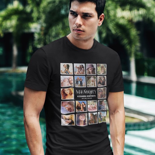 18枚の写真 追悼メモリアル Tシャツ