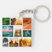 18枚パーソナライズされたの写真コラージュテンプレート枠 キーホルダー (裏面)