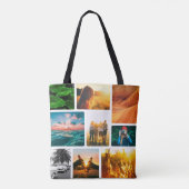 18枚パーソナライズされたの写真コラージュテンプレート枠 トートバッグ (裏面)