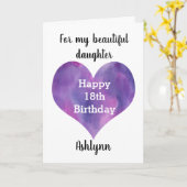 18歳お誕生日おめでとう 娘へ カード (黄色い花)