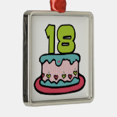 18歳お誕生日ケーキ メタルオーナメント (右)