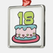 18歳お誕生日ケーキ メタルオーナメント (左)