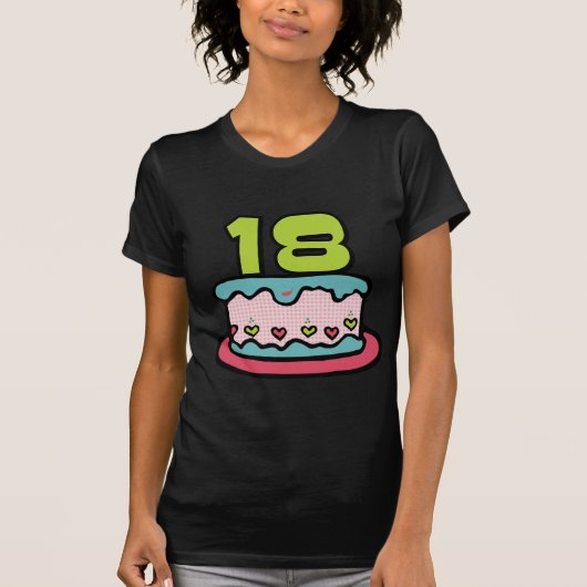 18歳お誕生日ケーキ Tシャツ (正面)