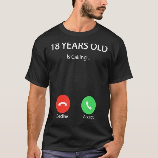 18歳でかわいいハッピー18誕生日 Tシャツ (正面)
