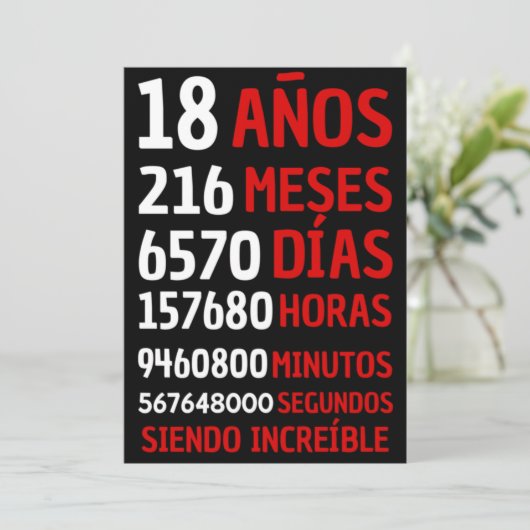 18歳で素晴らしい：誕生日プレゼントIN 招待状 (スタンド正面)