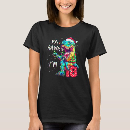 18歳になったよ！恐竜好きの私にRawr Tシャツ (正面)