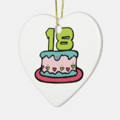 18歳のお誕生日ケーキ セラミックオーナメント (左)