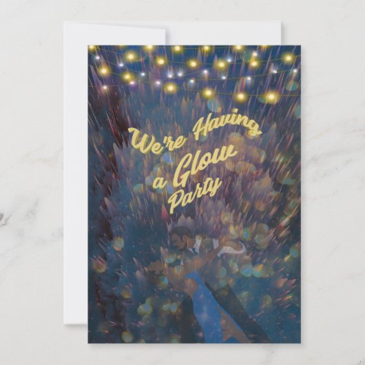 18歳のオスまたはメスのグローパーティー 招待状 (正面)