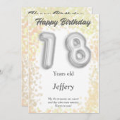 18歳のハッピーバースデーカード (正面/裏面)