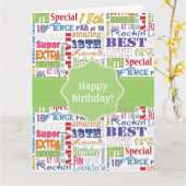 18歳のユニーク誕生日パーティーが贈り物を好む カード (黄色い花)