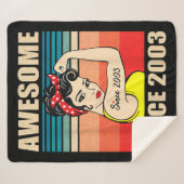 18歳の女性のためのギフトヴィンテージ18誕生日 シェルパブランケット (正面(横))