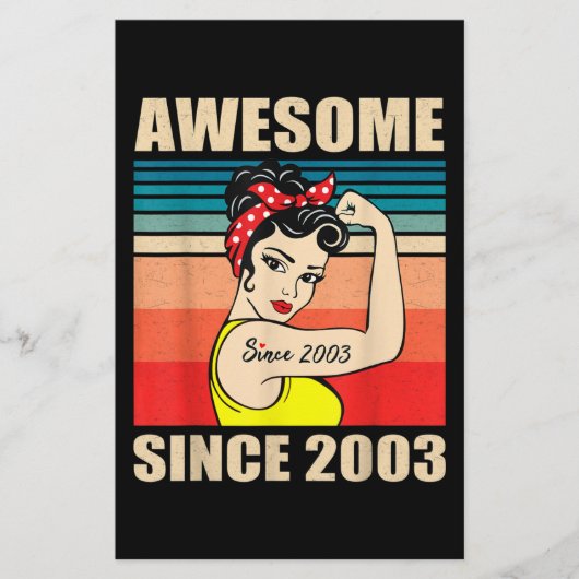 18歳の女性のためのギフトヴィンテージ18誕生日 便箋 (正面)