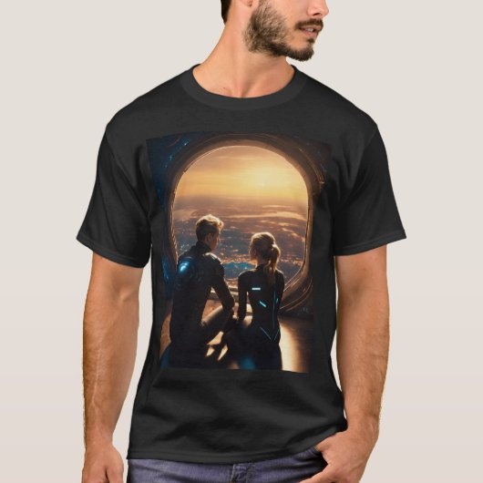 18歳の少年と18歳の金髪の少女 Tシャツ (正面)