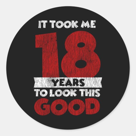 18歳の日は良い18誕生日見た ラウンドシール (正面)