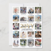 18歳の時の写真の数々とそのキャプション ゴールドとホワイト シーズンカード (正面)