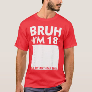 18歳の誕生日おめでとうサイン 少年向けギフト Tシャツ