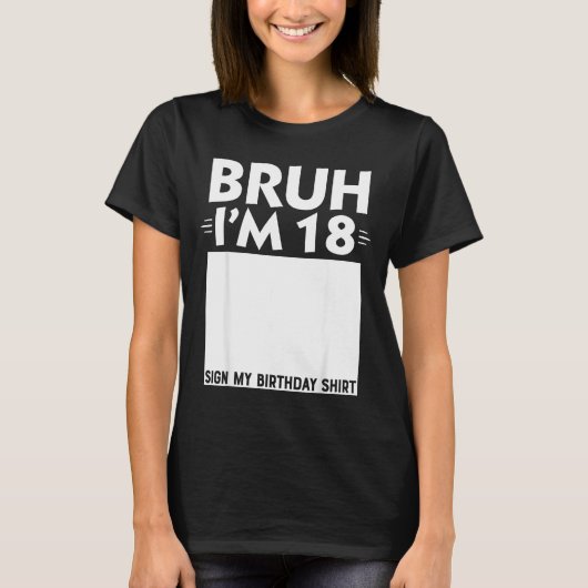 18歳の誕生日おめでとうサインM Tシャツ (正面)