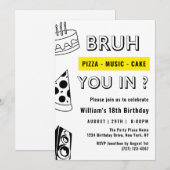 18歳の誕生日おめでとう！お前、最高の誕生日を過ごすぜ！ 招待状 (正面/裏面)