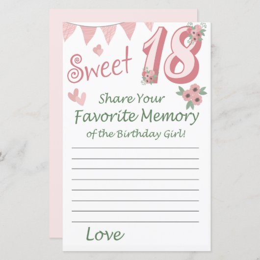 18歳の誕生日お気に入りの誕生日ギル (正面/裏面)