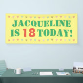 18歳の誕生日お知らせ 横断幕 (トレードショー)
