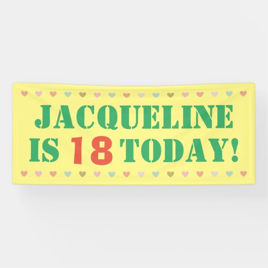 18歳の誕生日お知らせ 横断幕 (横)