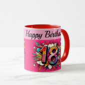 18歳の誕生日お祝いマグカップ マグカップ (正面右)