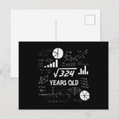 18歳の誕生日お祝い ギークな数学 18歳の誕生日 プレゼント ポストカード (正面/裏面)