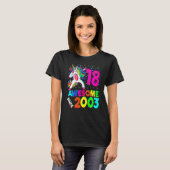 18歳の誕生日お祝い ダビング ユニコーン パーティー 18歳 Tシャツ (正面フル)