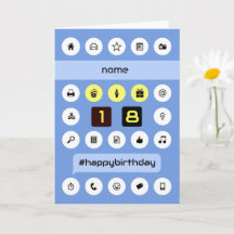 18歳の誕生日に名前パーソナライズされた計算を追加