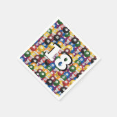18歳の誕生日のビリヤード・ボール スタンダードカクテルナプキン (角)