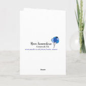 18歳の誕生日のブルーバルーン カード (裏面)