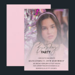 18歳の誕生日の招待Birthday Partyフォトピンク 招待状<br><div class="desc">18歳の誕生日の招待Birthday partyフォトピンク</div>