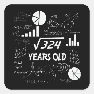 18歳の誕生日オタク系の数学18歳の誕生日プレゼント スクエアシール