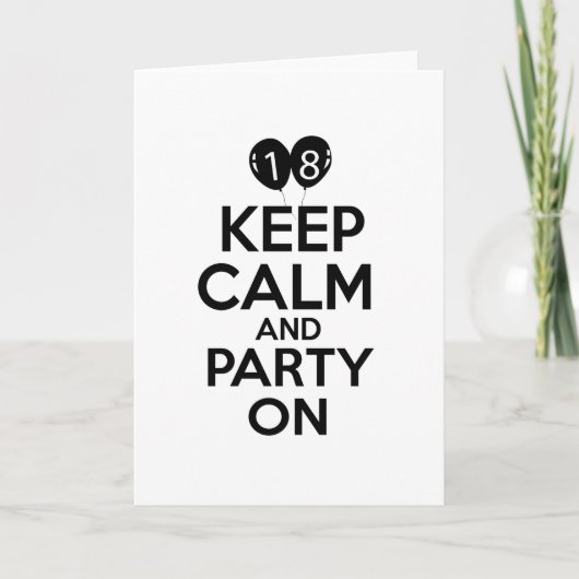 18歳の誕生日デザイン カード (正面)