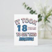 18歳の誕生日デザイン ポストカード (スタンド正面)